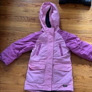 Lands' End Squall Waterproof Kids Pink & Purple Snow Parka